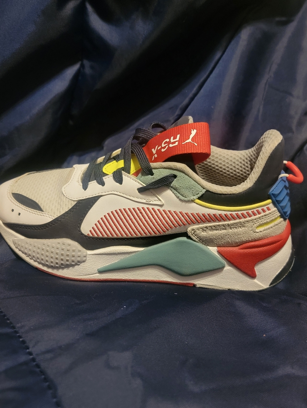 Puma RS-X Multicolor Youth Sneakers - White, Red, Blue, Teal